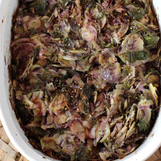 Slivered Purple Brussels Sprouts