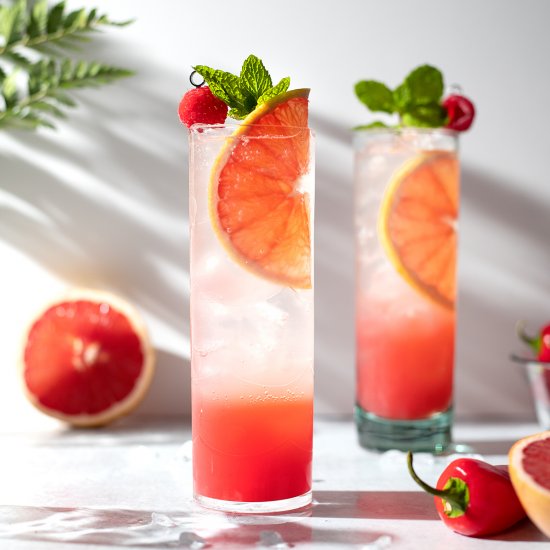 Hot Honey Grapefruit Soda