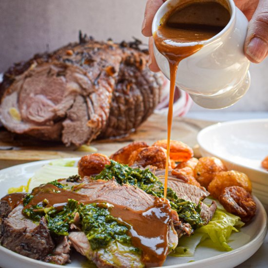 Roast Lamb and Mint Chimichurri