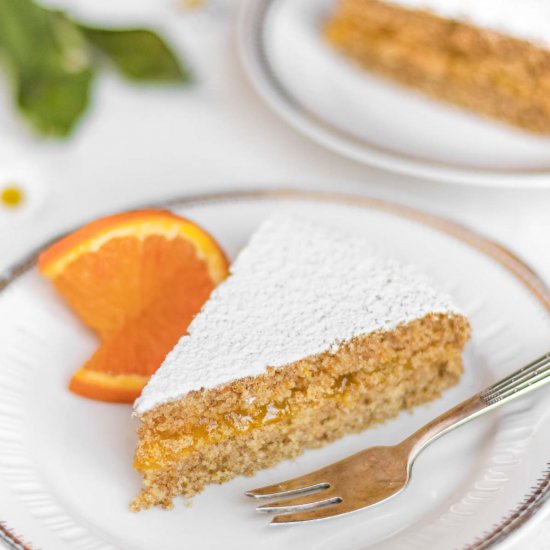 VEGAN ORANGE CURD CAKE