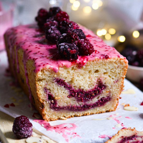 Vegan Lemon, Blackberry Pound Cake