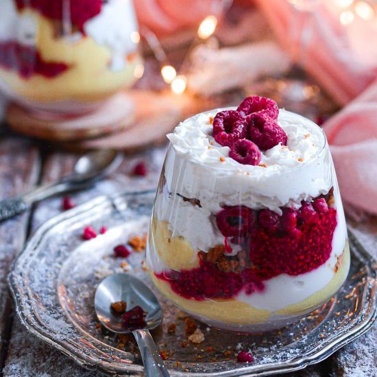 Vegan Lemon, Raspberry Parfaits Pie