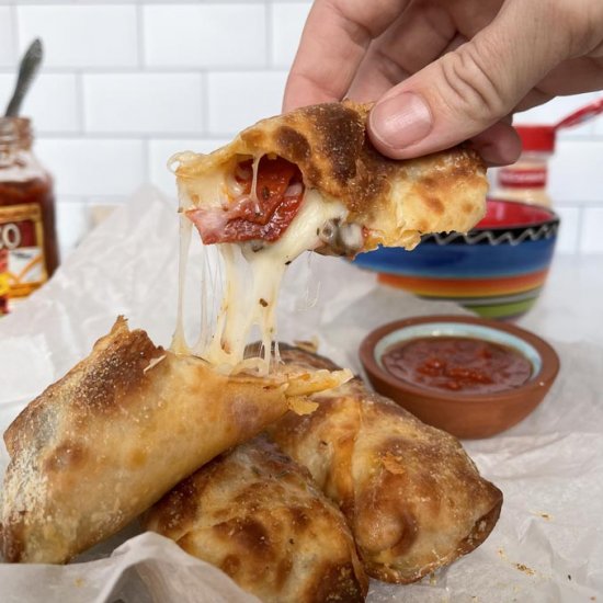 Pepperoni & Cheese Pizza Egg Rolls