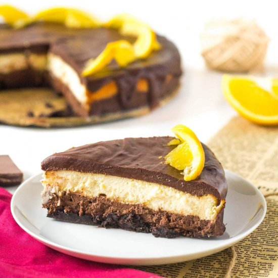 Baked Chocolate Orange Cheesecake