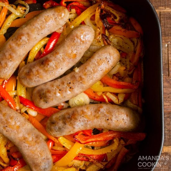 Air Fryer Italian Sausage & Peppers