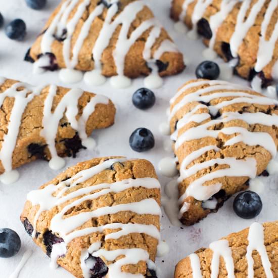 Blueberry Oat Flour Scones