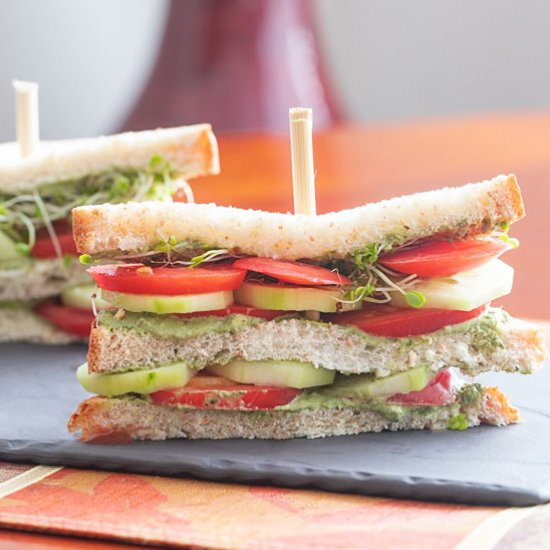 Tomato Sandwich with Cucumber