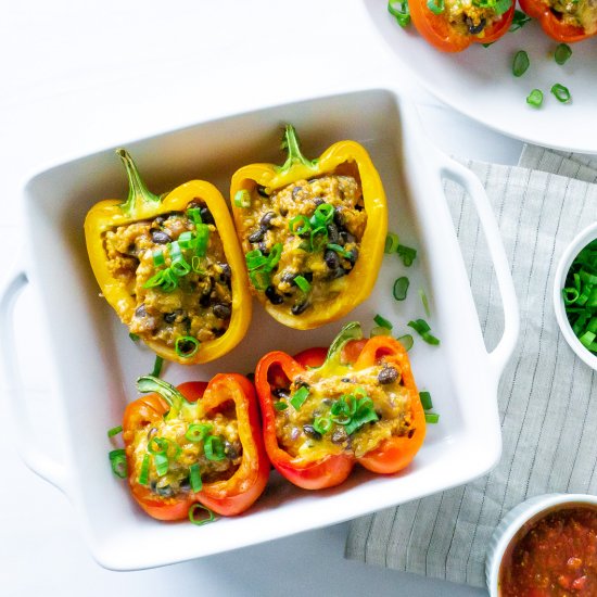 Easy Vegetarian Stuffed Bell Pepper