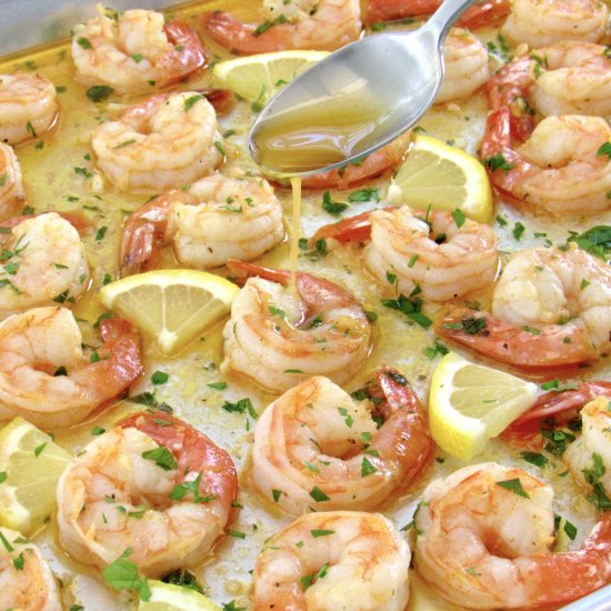 Sheet Pan Garlic Butter Shrimp