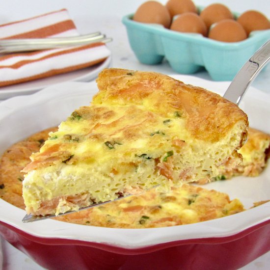 Smoked Salmon Crustless Quiche