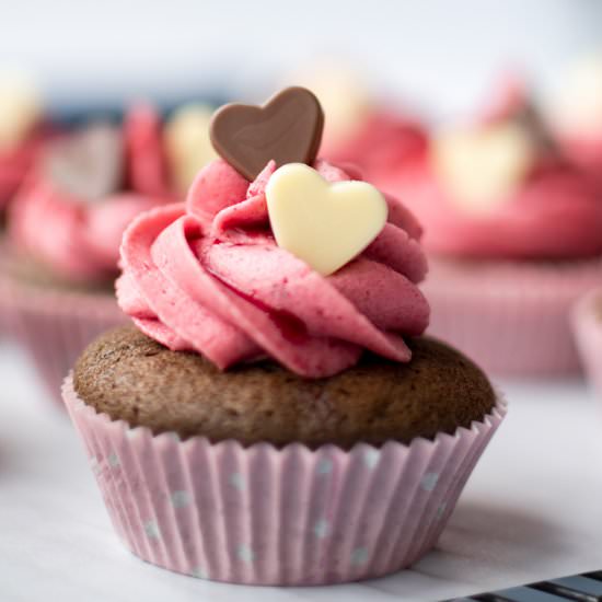 Chilli Cherry Chocolate Cupcakes