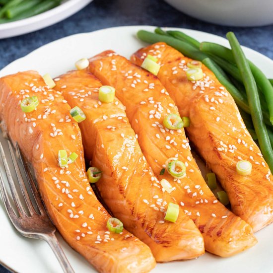 Honey Glazed Air Fryer Salmon