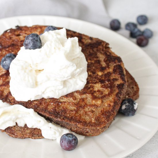 Delicious vegan french toast