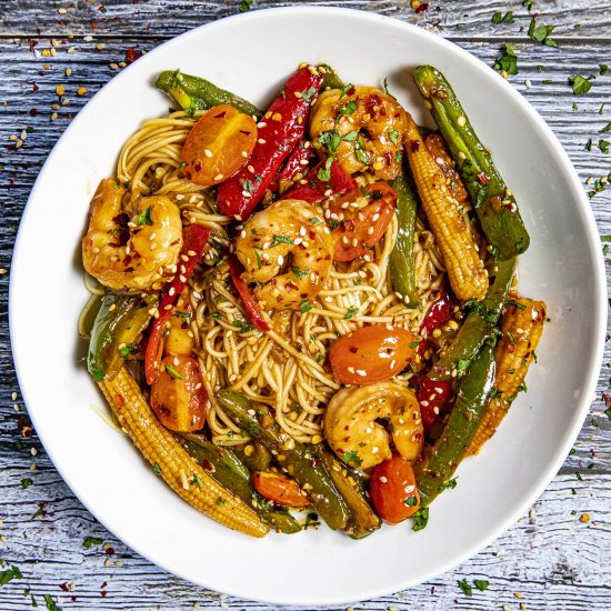 Teriyaki Shrimp Stir Fry