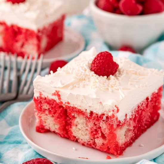 Raspberry Poke Cake