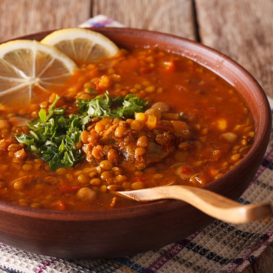 Moroccan Instant Pot Lentils Soup