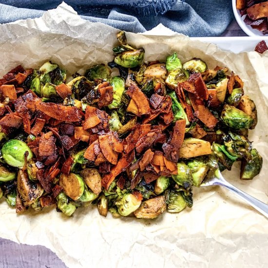 Brussels Sprouts with Coconut Bacon