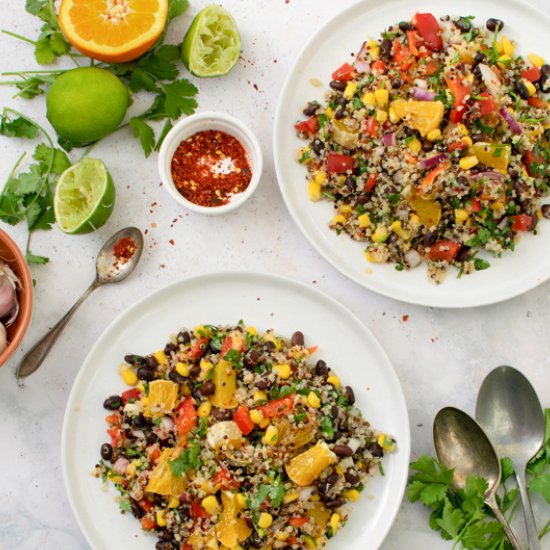 Orange & Black Bean Quinoa Salad