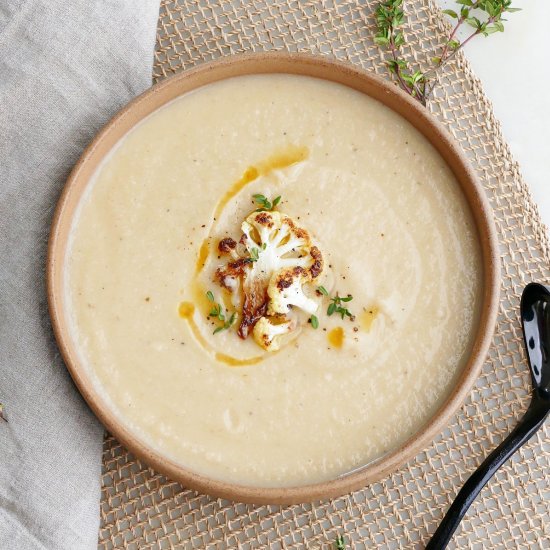 Vegan Cauliflower and Parsnip Soup