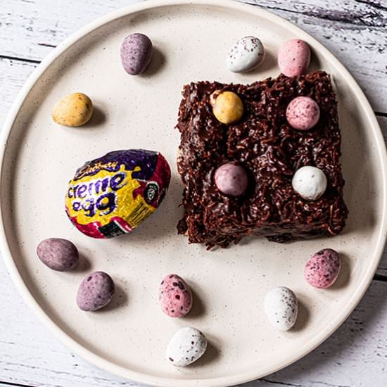 Cadbury Cream and Mini Egg Brownies