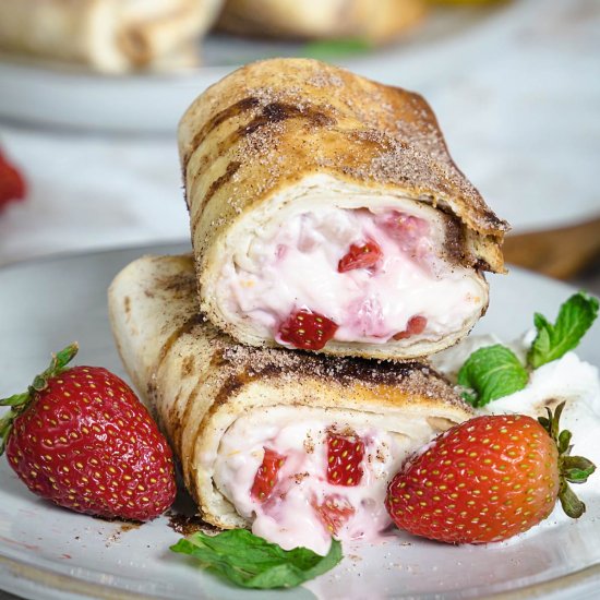 Strawberry Cheesecake Chimichangas