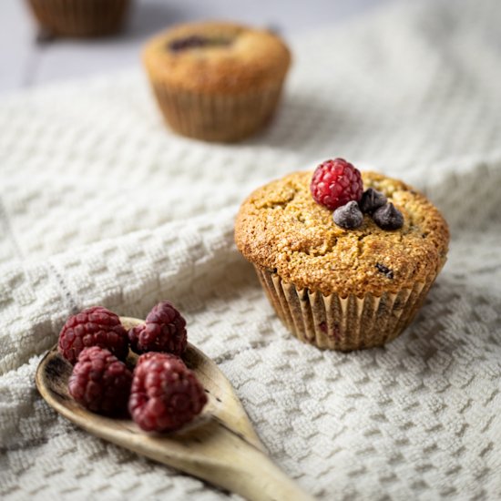 Almond Flour Raspberry Muffins