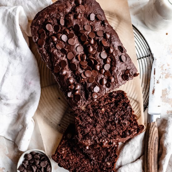 Vegan Chocolate Banana Bread