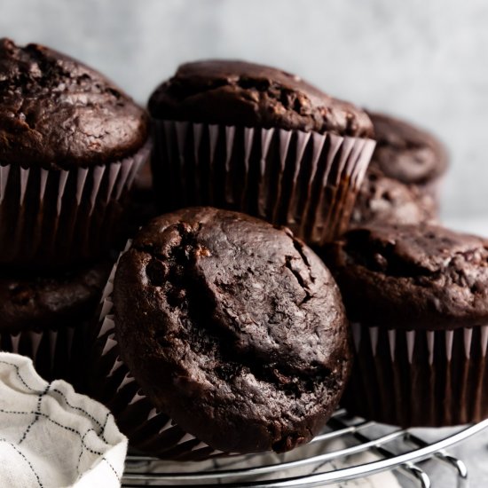 Double Chocolate Banana Muffins