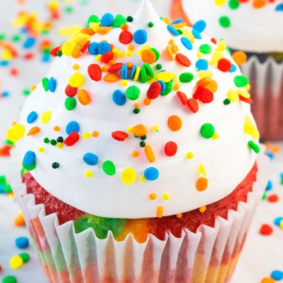 Rainbow Cupcakes