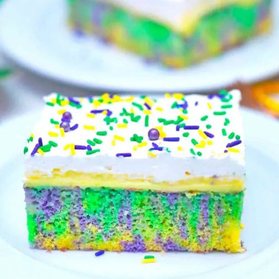 King Cake Poke Cake