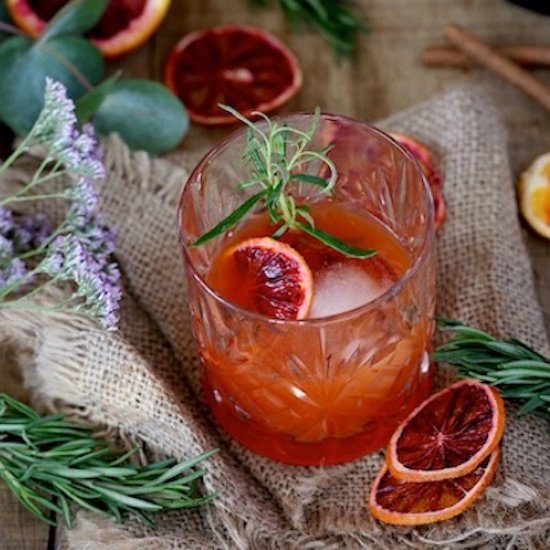 Blood Orange & Rosemary Negroni