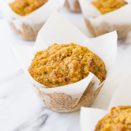 Healthy carrot cake muffins