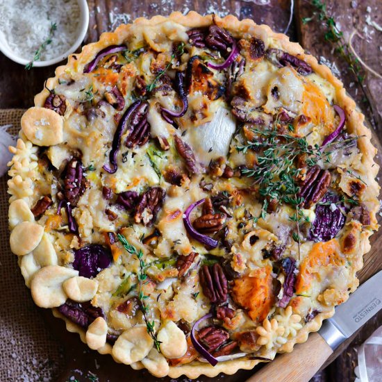 Vegan Sweet Potatoes, Onion Tart