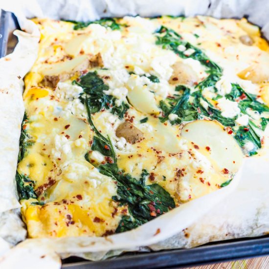 Healthy potatoes frittata