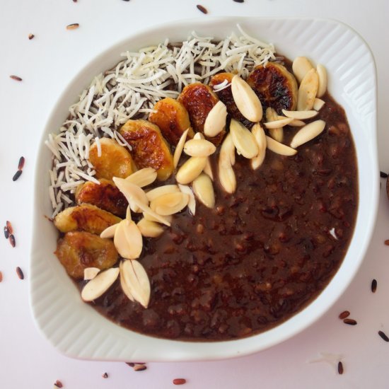 Black rice pudding