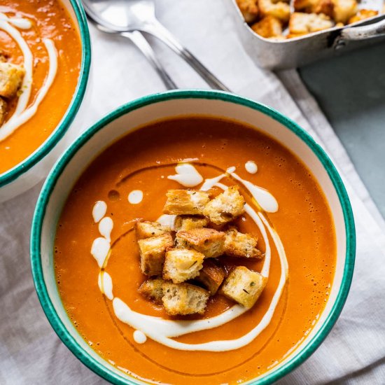 Roasted Tomato and Red Pepper Soup