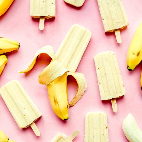 3 Ingredient Banana Popsicles