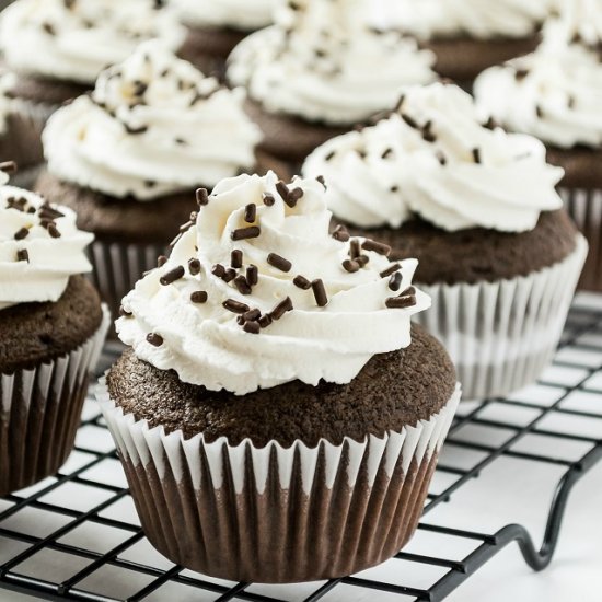 Chocolate Cupcake with cream