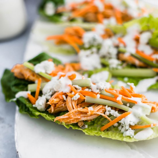 Buffalo Chicken Lettuce Wraps