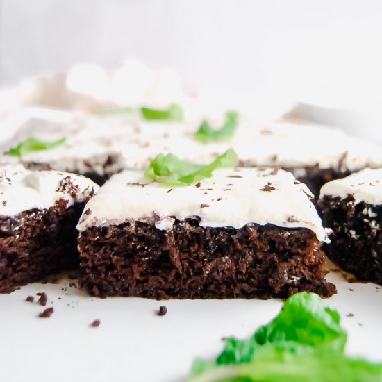 Mint Chocolate Quarter Sheet Cake