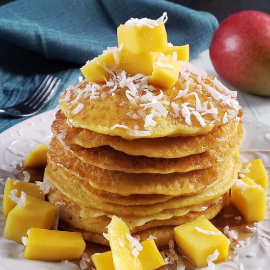 Mango Coconut Pancakes