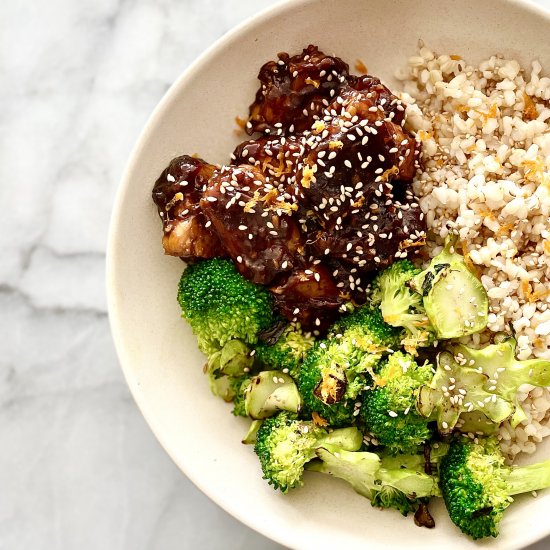 general tso’s-inspired tempeh