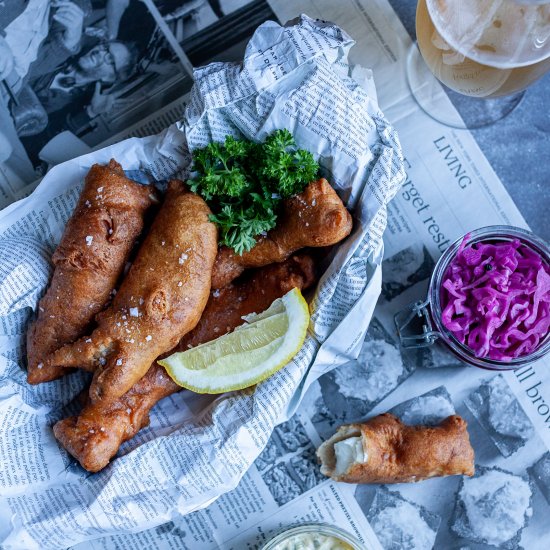 Easy beer-battered halibut