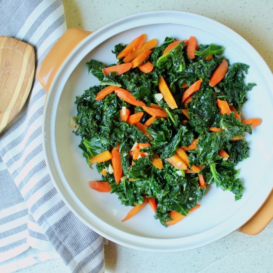 Garlicky Kale and Carrots