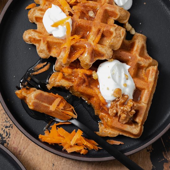 Gluten-Free Carrot Cake Waffles