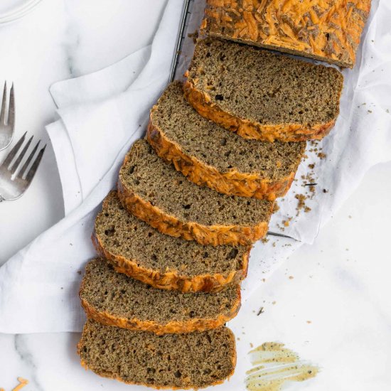 Cheesy Pesto Tahini Bread