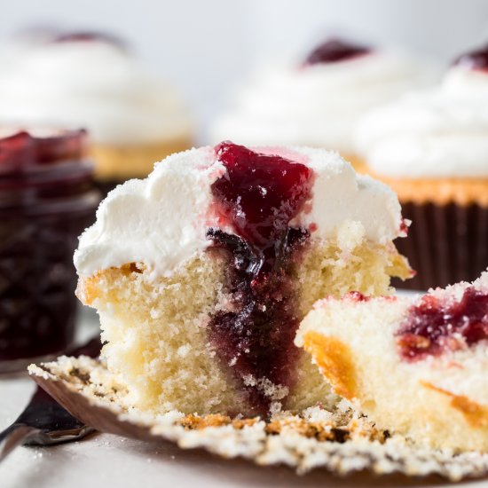 Jelly Donut Cupcakes