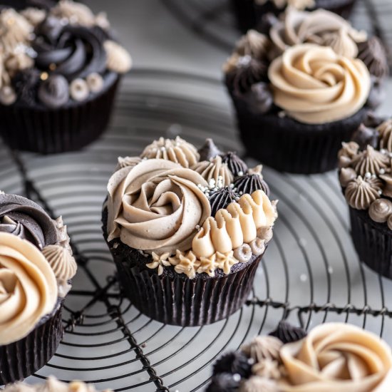 stuffed chocolate guinness cupcakes