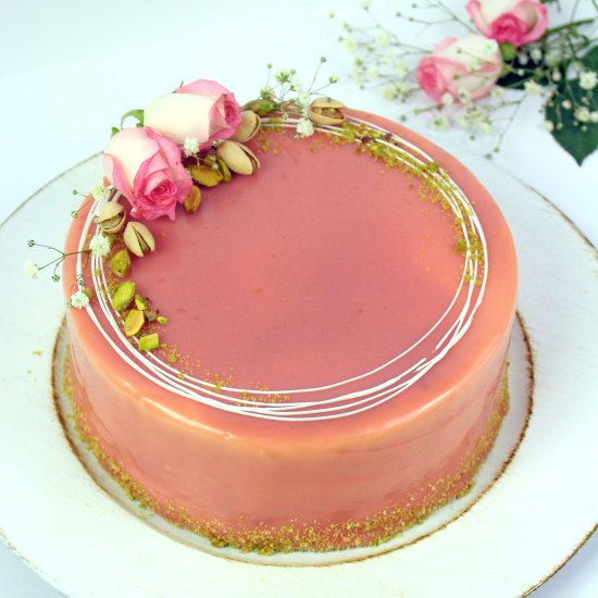 Pistachio Rose Cake