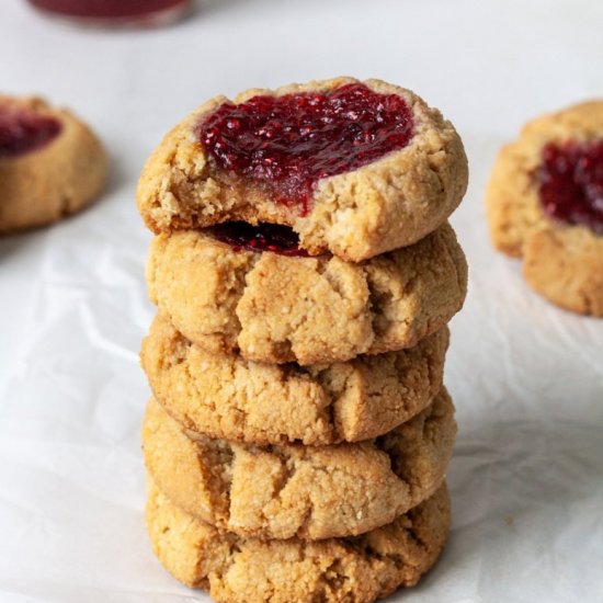 Almond Flour Thumbprint Cookies